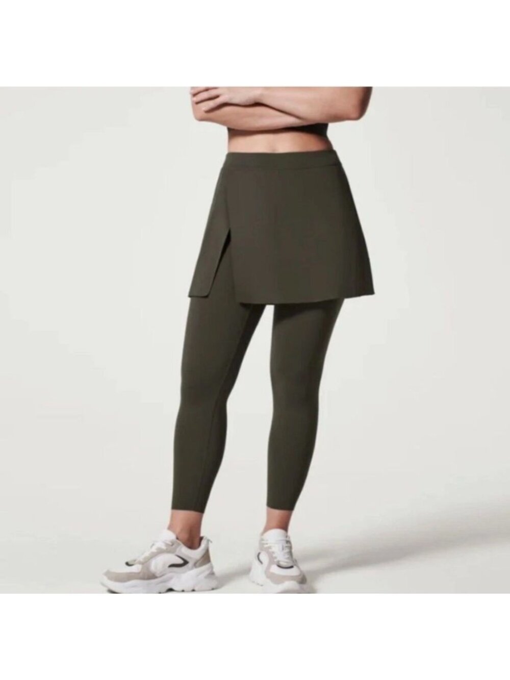 SPANX Booty Boost Skirt Palm Green 7/8 Leggings Size Medium NEW NWT